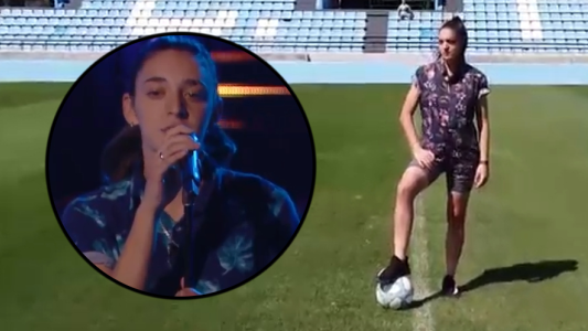 Juega B Nacional cantó tema Reik Marilyn Targhetta