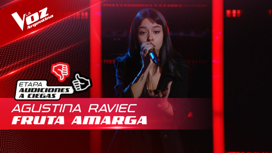 Agustina Riavec - “Fruta amarga” - Audiciones a Ciegas - La Voz Argentina 2022