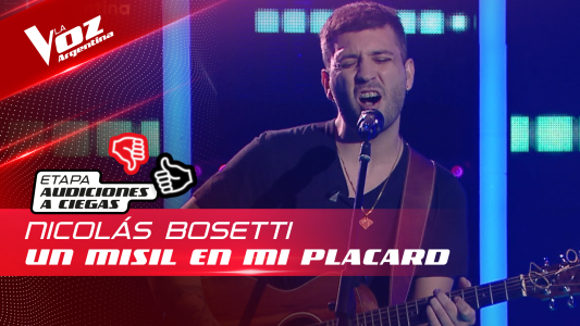 Nicolás Bosetti - "Un misil en mi placard" - Audiciones a Ciegas - La Voz Argentina 2022