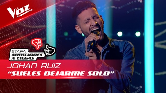 Johan Ruíz - "Sueles dejarme solo" - Audiciones a Ciegas - La Voz Argentina 2022