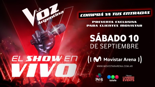“La Voz Argentina, el show en vivo”: preventa exclusiva para clientes Movistar