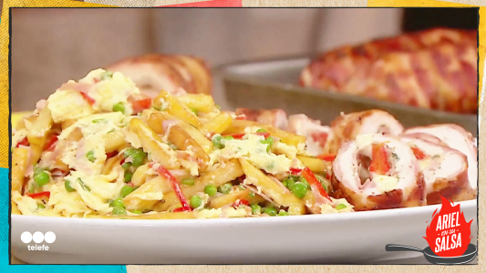 Receta de Pamplonas de pollo y Revuelto gramajo