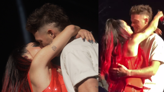 Lali y Santi Maratea se besaron intensamente en el Disciplina Tour