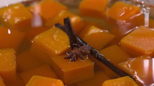 Receta de zapallitos en almíbar con mousse de queso