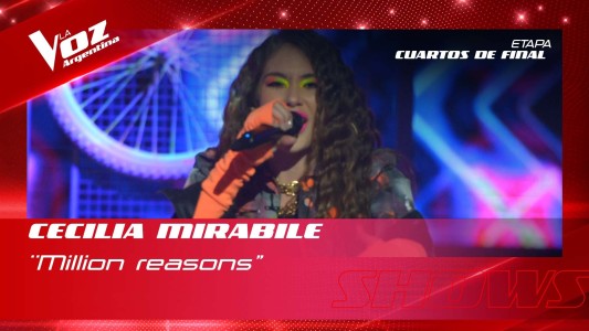 Cecilia Mirabile - "Million reasons" - Shows en vivo 4tos - La Voz Argentina 2022
