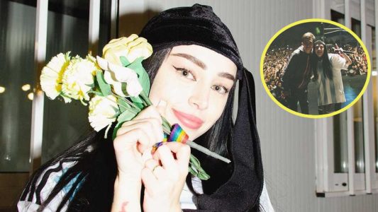 Momento inesperado: Nicki Nicole dejó que un fan toque la batería en su show