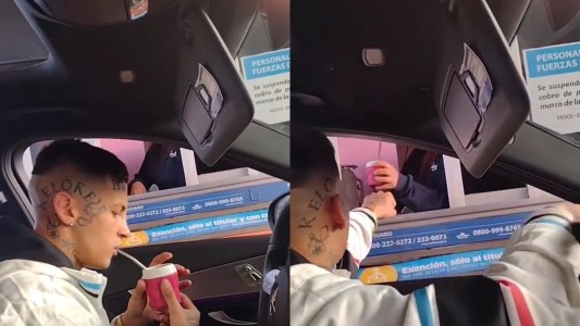 "Mortal, gracias": L Gante le "mangueó" un mate a una empleada del peaje