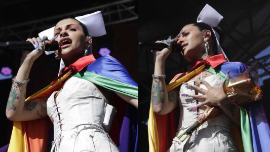 Cazzu estuvo presente en el escenario de la Marcha del Orgullo 2022