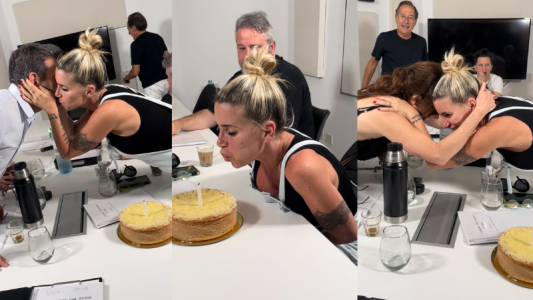 Flor Peña a lo Moni: el festejo de cumpleaños en pleno ensayo de Casados con Hijos