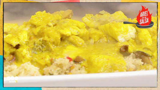 Receta de Corvina con costra y cous cous con lentejas