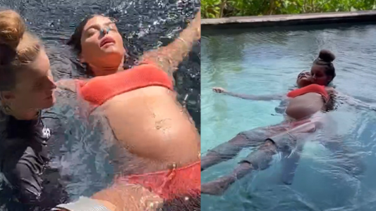 Calu Rivero "volvió" al útero materno