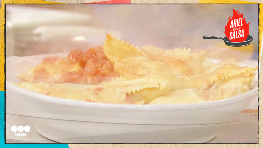 Receta de Raviolones de berenjena ahumada con queso de cabra