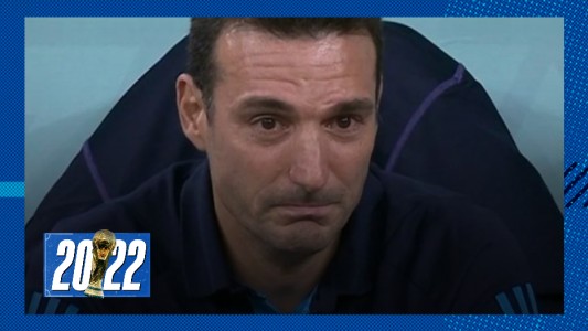 La emoción de Scaloni después del gol que selló el partido ante México