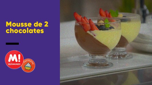 Vasitos de mousse de chocolate dúo