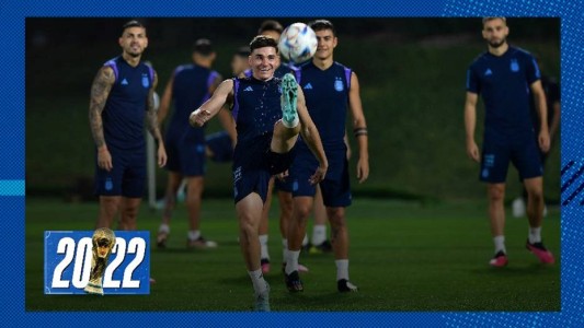 De Paul y Di María participan de la última práctica de Argentina antes de enfrentar a Países Bajos