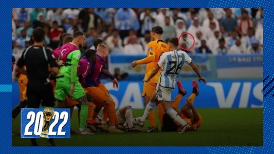 Sigue la polémica: la imagen de la agresión del banco de Países Bajos a un jugador argentino