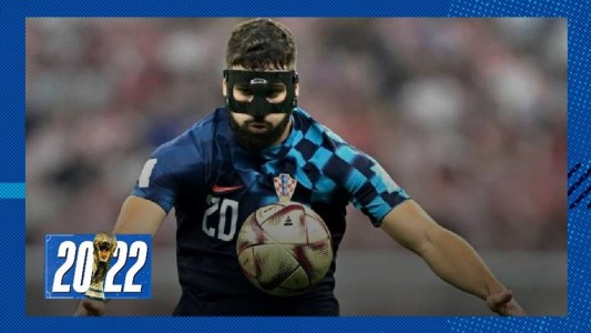 Por qué el defensor croata usó máscara en la semifinal con Argentina