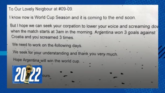 "Gritá más despacio los goles": el pedido a un argentino que vive en Singapur