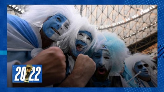 La ilusión celeste y blanca: los argentinos coparon el estadio Lusail