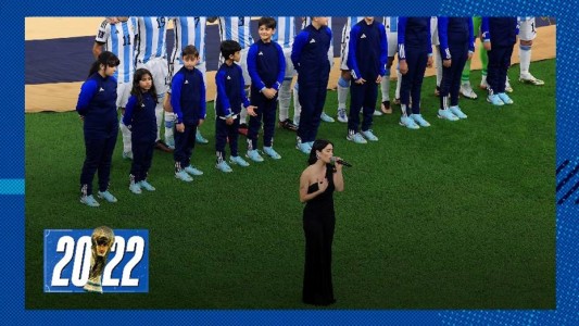 "Vamos Argentina": Lali Espósito cantó el Himno en la final del Mundial