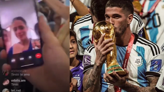 Tini se emocionó con el triunfo de Argentina: videollamada y una postal especial con Rodrigo De Paul