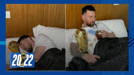 Messi llegó y no se despegó de la Copa