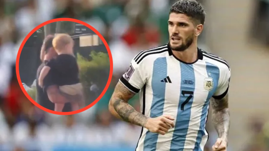 Finalmente Rodrigo De Paul se reencontró con sus hijos