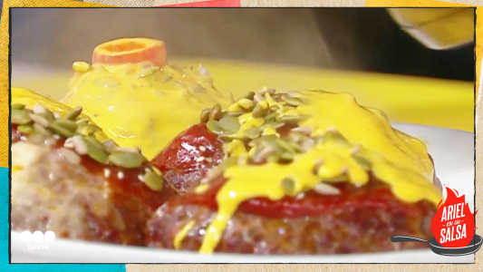 Receta de Pan de carne con salsa cheddar jalapeños