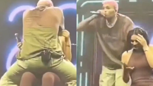 Polémica actitud de Chris Brown con una fanática arriba del escenario