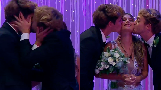 Besos muchas emociones casamiento Marcos Julieta Nacho