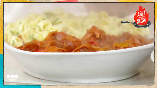 Receta de chorizo a la pomarola con pasta seca