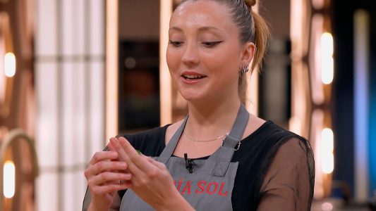 María Sol mezcló alemán con su acento de Sampacho