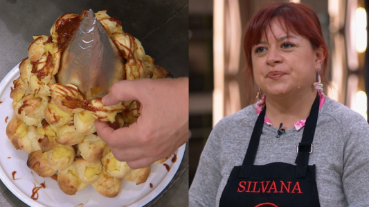La torre de profiteroles de Silvana quedó incompleta