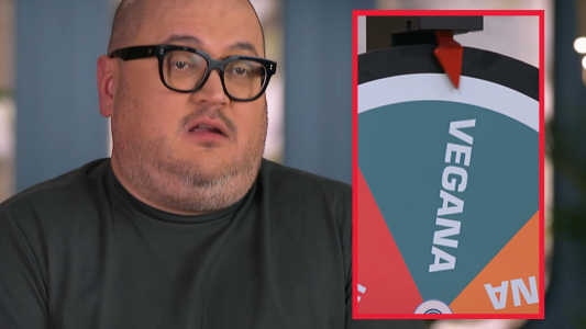 Rudy indignado con las viandas veganas