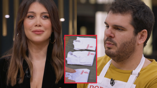 Rodrigo se emocionó al ver el delantal de los finalistas