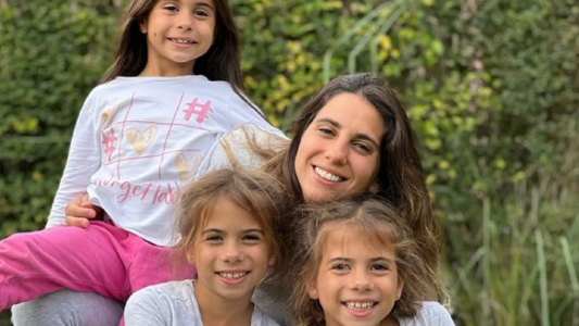 Cinthia Fernandez llevo a sus hijas a tenirse el pelo