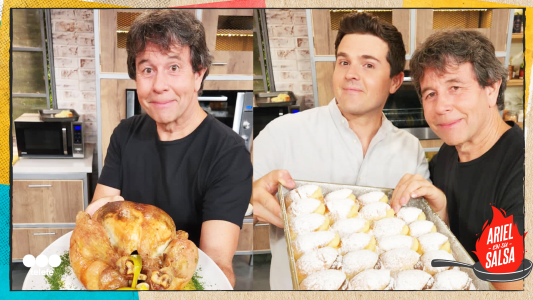 Receta de Pollo roti con salsa romesco y Miguelitos de postre