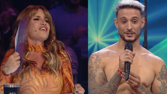 Florencia Pena encandilada con un participante lindo