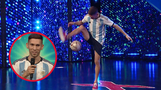 El argentino campeón del mundo en fútbol freestyle demostró su talento en Got Talent
