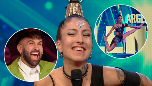 ¿Dolor absoluto? Se colgó de los pelos para un show impactante