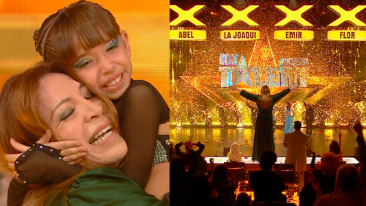 Renata tiene 8 años, entró llorando, la rompió bailando y se ganó el botón dorado