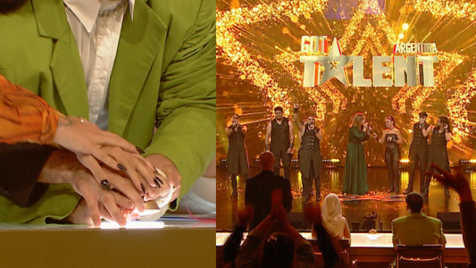 El jurado de Got Talent ayudó a Abel Pintos a tocar el botón dorado para Imperio Gaucho