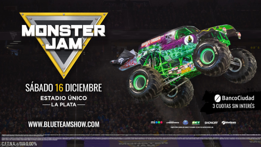 Monster Jam regresa a la Argentina el sábado 16 de diciembre en el Estadio Único de La Plata
