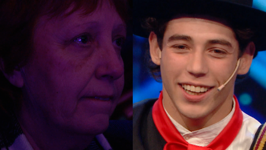 Braian Simaldoni sorprendió a sus abuelos con un recitado dedicado para ellos