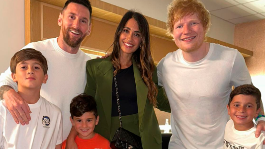 Lionel Messi y Antonela Roccuzzo, nuevamente con Ed Sheeran: la historia que los une