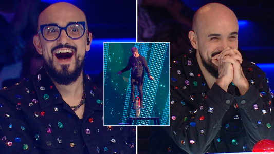 Abel Pintos quedó impactado por un truco y lloró de alegría