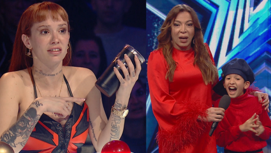 La Joaqui le regaló el vaso de Got Talent a Tomy Jackson: ¡para su valija de los recuerdos!