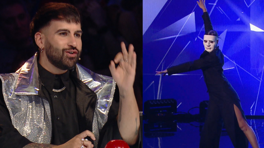 Tiene 14 anos hizo una performance concisa correcta y con una mascara