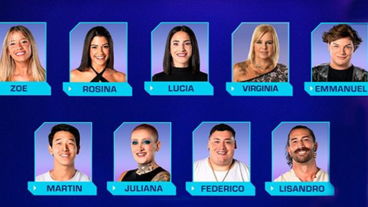 Zoe, Lucía, Rosina, Virginia Emmanuel, Martín Juliana, Federico y Lisandro: la placa de nominados que modificará Agostina