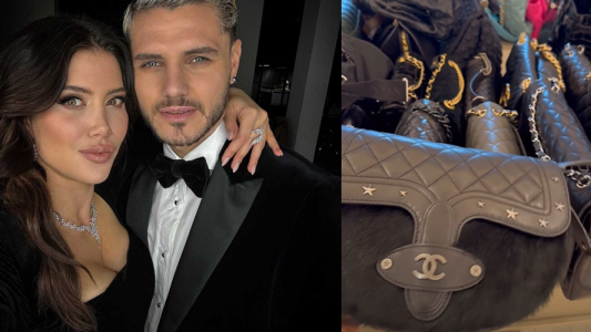 El vestidor lujoso de Wanda Nara con carteras y zapatos de autor